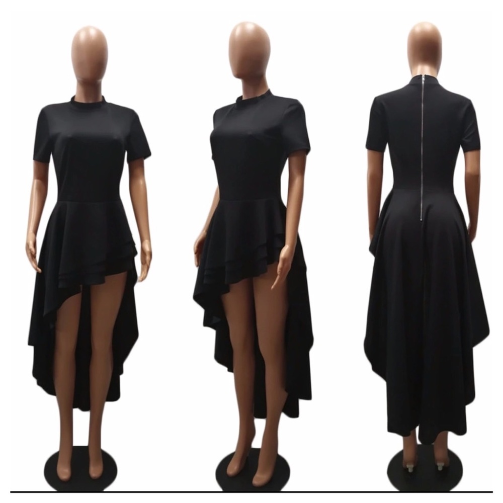 Get The Look Black Layered High Low Tunic Top - Picture 3 of 4